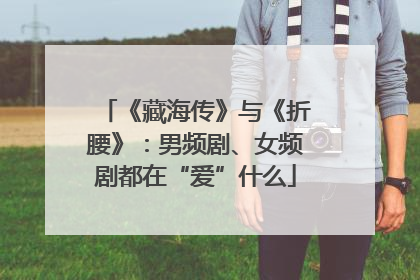 《藏海传》与《折腰》：男频剧、女频剧都在“爱”什么