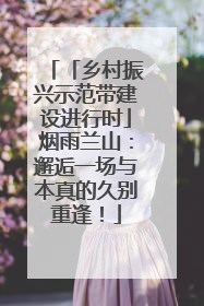 「乡村振兴示范带建设进行时」烟雨兰山：邂逅一场与本真的久别重逢！