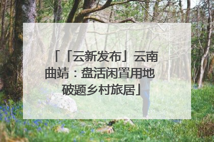 「云新发布」云南曲靖：盘活闲置用地 破题乡村旅居