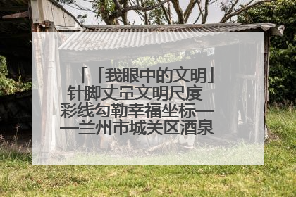 「我眼中的文明」针脚丈量文明尺度 彩线勾勒幸福坐标——兰州市城关区酒泉路街道办事处