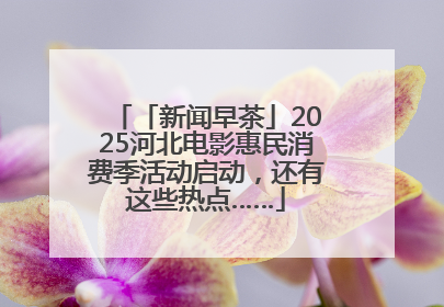 「新闻早茶」2025河北电影惠民消费季活动启动，还有这些热点……