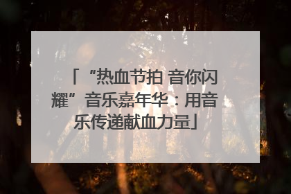 “热血节拍 音你闪耀”音乐嘉年华：用音乐传递献血力量