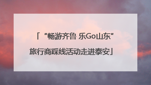 “畅游齐鲁 乐Go山东”旅行商踩线活动走进泰安