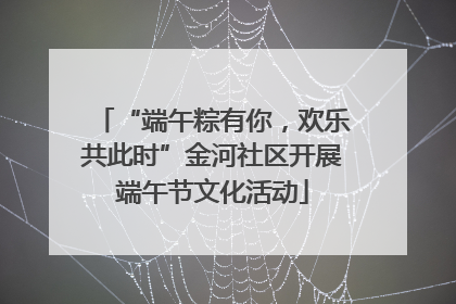 “端午粽有你，欢乐共此时”金河社区开展端午节文化活动