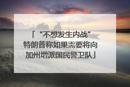 “不想发生内战” 特朗普称如果需要将向加州增派国民警卫队