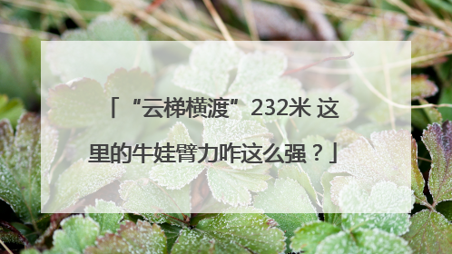 “云梯横渡”232米 这里的牛娃臂力咋这么强？