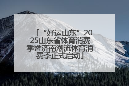 “好运山东”2025山东省体育消费季暨济南潮流体育消费季正式启动