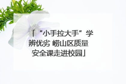 “小手拉大手”学辨优劣 崂山区质量安全课走进校园