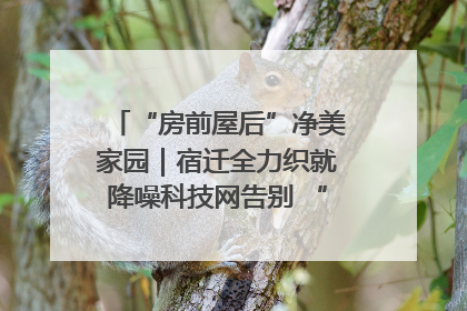 “房前屋后”净美家园｜宿迁全力织就降噪科技网告别 “声” 烦恼