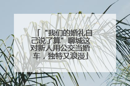 “我们的婚礼自己说了算”聊城这对新人用公交当婚车，独特又浪漫