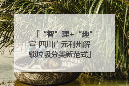 “智”理+“趣”宣 四川广元利州解锁垃圾分类新范式
