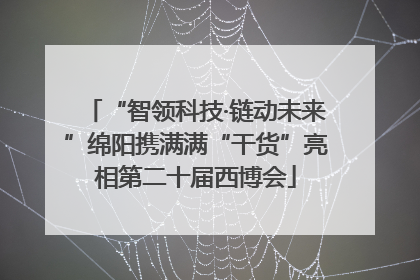“智领科技·链动未来”绵阳携满满“干货”亮相第二十届西博会