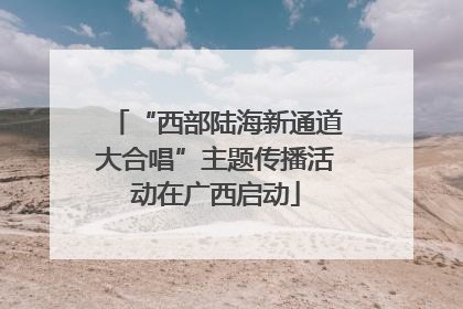 “西部陆海新通道大合唱”主题传播活动在广西启动