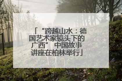 “跨越山水：德国艺术家镜头下的广西” 中国故事讲座在柏林举行