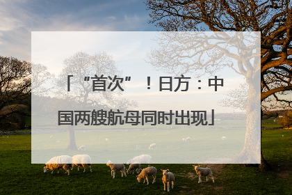 “首次”！日方：中国两艘航母同时出现