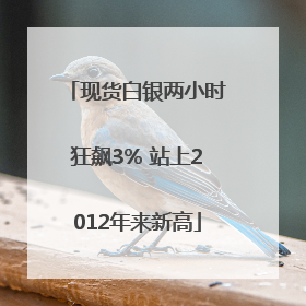 现货白银两小时狂飙3% 站上2012年来新高