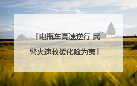 电瓶车高速逆行 民警火速救援化险为夷