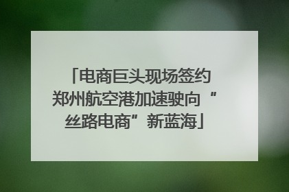 电商巨头现场签约 郑州航空港加速驶向“丝路电商”新蓝海