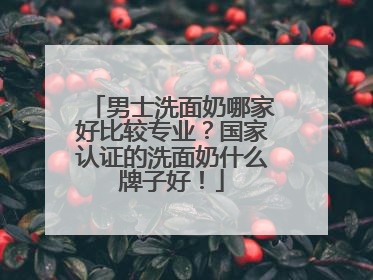 男士洗面奶哪家好比较专业？国家认证的洗面奶什么牌子好！