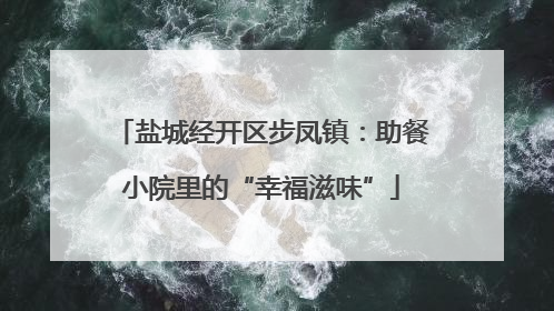 盐城经开区步凤镇：助餐小院里的“幸福滋味”