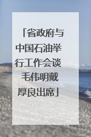 省政府与中国石油举行工作会谈 毛伟明戴厚良出席