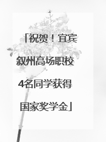 祝贺！宜宾叙州高场职校4名同学获得国家奖学金