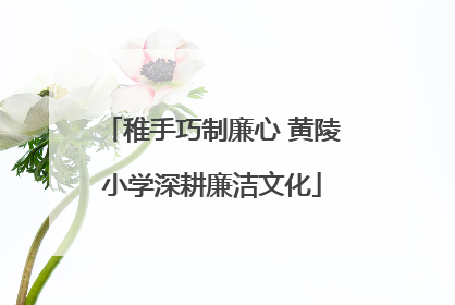 稚手巧制廉心 黄陵小学深耕廉洁文化