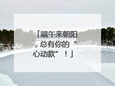 端午来朝阳，总有你的“心动款”！