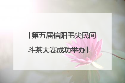 第五届信阳毛尖民间斗茶大赛成功举办