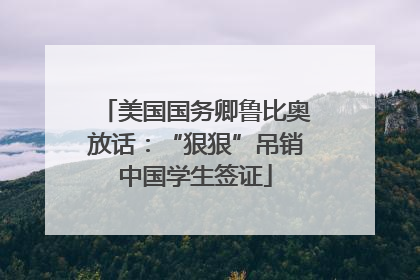 美国国务卿鲁比奥放话：“狠狠”吊销中国学生签证