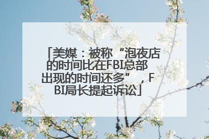 美媒：被称“泡夜店的时间比在FBI总部出现的时间还多”，FBI局长提起诉讼