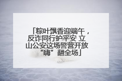 粽叶飘香迎端午，反诈同行护平安 立山公安这场警营开放“嗨”翻全场