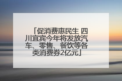 促消费惠民生 四川宜宾今年将发放汽车、零售、餐饮等各类消费券2亿元