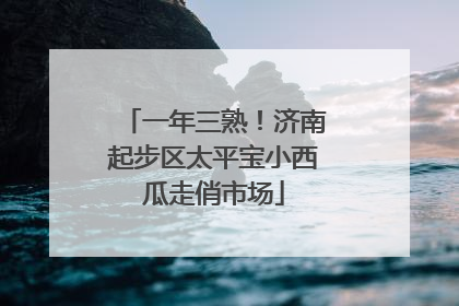 一年三熟！济南起步区太平宝小西瓜走俏市场