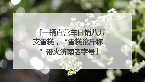 一辆直营车日销八万支雪糕，“雪糕论斤称”带火济南老字号