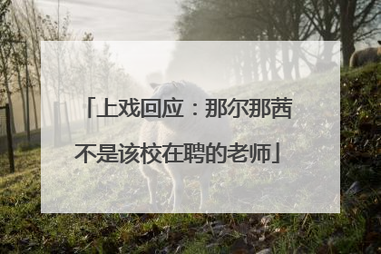 上戏回应：那尔那茜不是该校在聘的老师