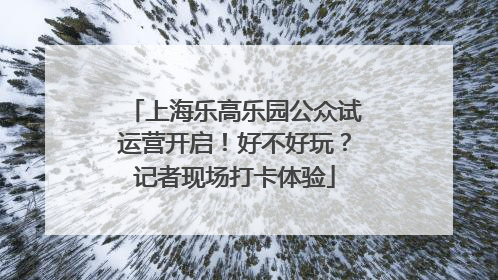 上海乐高乐园公众试运营开启！好不好玩？记者现场打卡体验