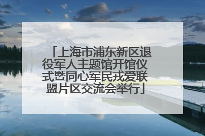 上海市浦东新区退役军人主题馆开馆仪式暨同心军民戎爱联盟片区交流会举行