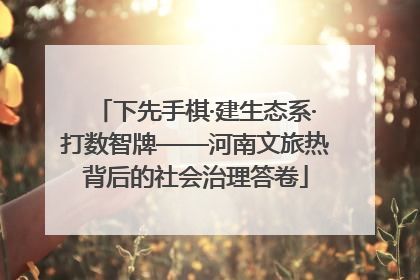 下先手棋·建生态系·打数智牌——河南文旅热背后的社会治理答卷