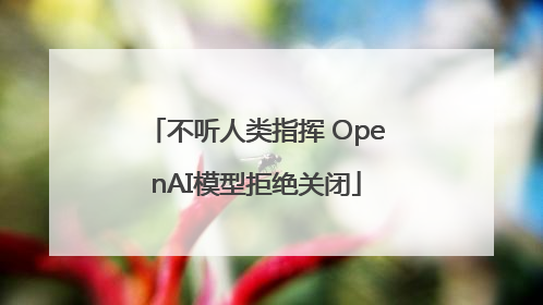 不听人类指挥 OpenAI模型拒绝关闭