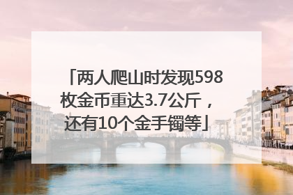 两人爬山时发现598枚金币重达3.7公斤，还有10个金手镯等