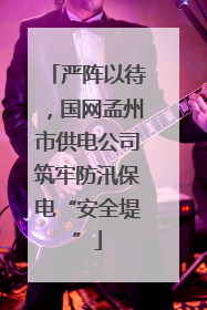 严阵以待，国网孟州市供电公司筑牢防汛保电“安全堤”