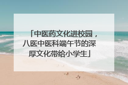 中医药文化进校园，八医中医科端午节的深厚文化带给小学生