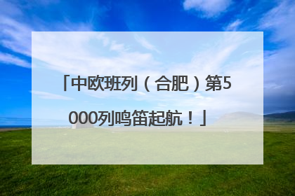 中欧班列（合肥）第5000列鸣笛起航！