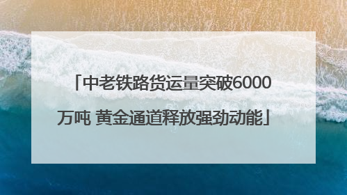 中老铁路货运量突破6000万吨 黄金通道释放强劲动能