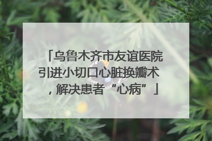 乌鲁木齐市友谊医院引进小切口心脏换瓣术，解决患者“心病”