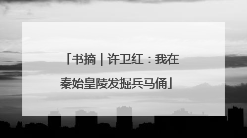 书摘｜许卫红：我在秦始皇陵发掘兵马俑