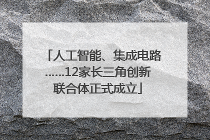 人工智能、集成电路……12家长三角创新联合体正式成立