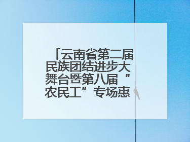 云南省第二届民族团结进步大舞台暨第八届“农民工”专场惠民演出启幕