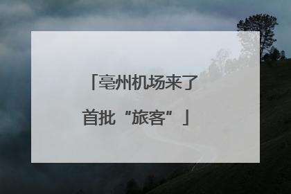 亳州机场来了首批“旅客”